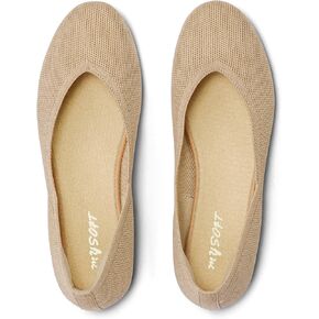 mysoft Women's Ballet Flats Round Toe Comfortable Lightweight Mesh Knit Ballerina Slip On Walking Flat Dress Shoes (Wide Width/Medium) Red in Kuwait