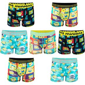 Despicable Me Boys' Minions Amazon Exclusive 7-pack Athletic Boxer Briefs in Sizes 2/3t, 4t, 4, 6 and 8