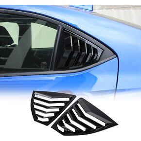 Rear Side Window Louvers Compatible with Subaru WRX 2022 2023 2024, Rear Side Window Louver Decorate Cover, Air Vent Scoop Shades Cover Accessories (Glossy Black)