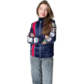 Lana Del-Rey Racing Album Patch Blue Racer Jacket For Women - Cotton