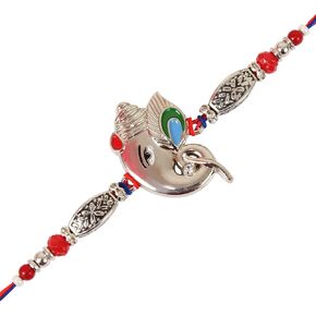 TIED RIBBONS Rakhi for Brother | Bhai Rakhi with Card | Roli Chawal Tika - Raksha bandhan Rakhi Bracelet for Brother Rakhi Thread | Rakhi for Bhaiya | Rakhi Gifts for Brother