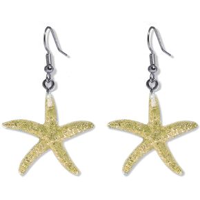 Colorful Starfish Acrylic Dangle Drop Earrings for Women Teens Girls Simple Boho Elegant Chic Resin Ocean Sea Animal Organism Geometric Lightweight Hook Earrings for Summer Beach Vacation Fashion Jewelry Gifts