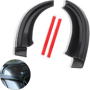 2PCS Rain Gutter Extensions,[Newly Upgraded] Car Roof Rain Diverter Compatible with 2018-2023 Jeep Wrangler JLU JL & Gladiator JT,Durable Car Exterior Accessories Rain Deflector Diverter
