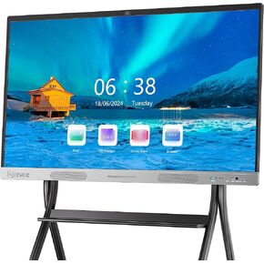 HKMLC Smart Board, Essential Vision 55 Inch Interactive Whiteboard Built-in 4800MP Camera, All-in-One Digital Whiteboard with 4K UHD Touchscreen for Classroom Home Office (Wall Mount Included)