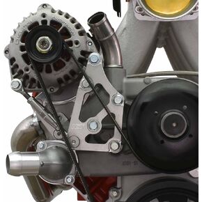 ICT Billet LS Truck Passenger side Alternator Relocation Bracket w/Turnbuckle Tensioner Compatible with Gen 3, LS3 Water Pumps Designed & Manufactured in the USA 551799-3