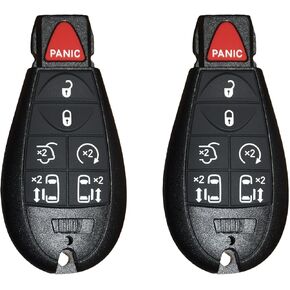 Key Fob Two Keyless Entry Remote Control Car Keys 7 Button Smart Key 433MHz Compatible with Chrysler Town and Country Dodge Grand Caravan 2008-2014（2PCS） FCC ID# M3N5WY783X IYZ-C01C