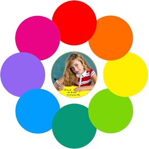 Colorful Dry Erase Dots Circles Whiteboard Marker Removable Stickers Spots Wall Decals for School Classroom Teachers Students Table & Desk, 8 Pack