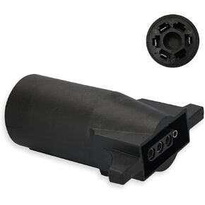 RVGUARD 12 Volt 7 Pin to 4 Pin Trailer Plug Adapter, 7 Way Blade to 4 Way Flat Trailer Connector for Pickup, Truck, Trailer