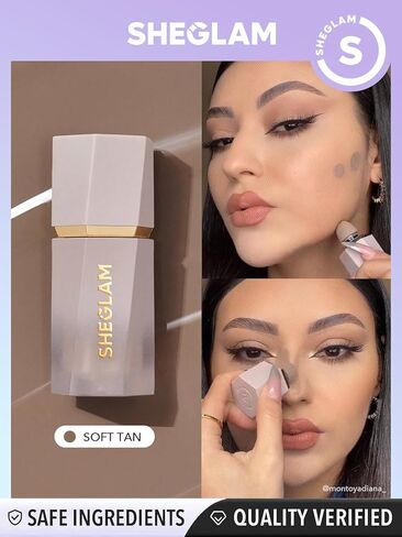 SHEGLAM Sun Sculpt Cool Toned Liquid Contour Stick Long Lasting Cream Bronzer Makeup - Camel Suede in Kuwait