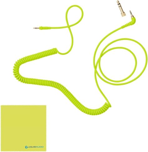 Liquid Audio Aiaiai TMA-2 DJ Professional Modular DJ Headphone Bundle with Aiaiai C18 Coiled Neon Yellow Cable Polishing Cloth (Neon) in Saudi Arabia