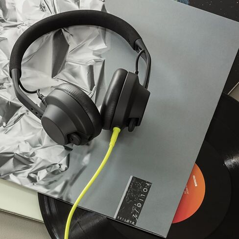 Liquid Audio Aiaiai TMA-2 DJ Professional Modular DJ Headphone Bundle with Aiaiai C18 Coiled Neon Yellow Cable Polishing Cloth (Neon) in Saudi Arabia