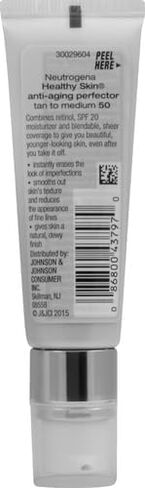 Neutrogena Healthy Skin Anti-Aging Perfector Tinted Facial Moisturizer and Retinol Treatment with Broad Spectrum SPF 20 Sunscreen with Titanium Dioxide, 10 Ivory to Fair, 1 fl. oz in Saudi Arabia