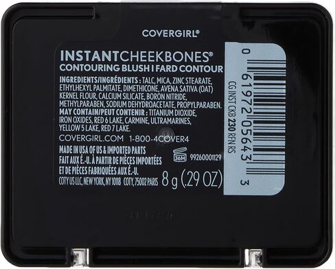 COVERGIRL Instant Cheekbones Contouring Blush Peach Perfection, Palette, .29 Oz, Blush Makeup, Pink Blush, Lightweight, Blendable, Natural Radiance, Sweeps on Evenly in Saudi Arabia