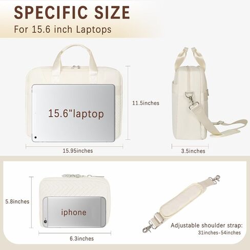 Laptop Briefcase for Women 15.6 Inch Waterproof Laptop Work Bag with Clutch Purse Computer Messenger Bag for Women in Saudi Arabia