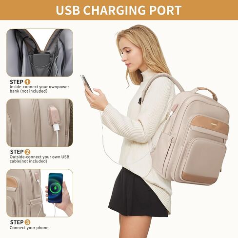 Travel Laptop Backpack for Women Men: 15.6 Inch Work Bags with USB Port Large Capacity Travel Bags Water Resistant Business Computer Backpack Purse Casual Daypacks for College Nurse Teacher in Saudi Arabia