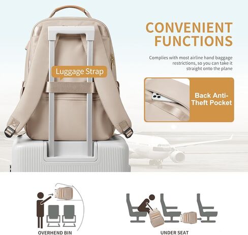 Travel Laptop Backpack for Women Men: 15.6 Inch Work Bags with USB Port Large Capacity Travel Bags Water Resistant Business Computer Backpack Purse Casual Daypacks for College Nurse Teacher in Saudi Arabia