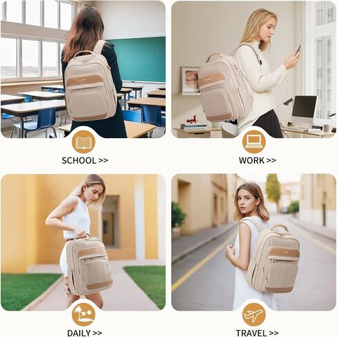 Travel Laptop Backpack for Women Men: 15.6 Inch Work Bags with USB Port Large Capacity Travel Bags Water Resistant Business Computer Backpack Purse Casual Daypacks for College Nurse Teacher in Saudi Arabia