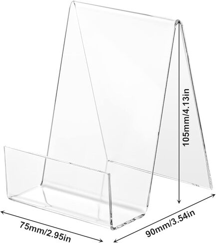 10 قطع من حامل عرض الكتب الأكريليك مع حافة، حامل عرض حامل من الأكريليك الشفاف مقاس 4 × 3، حامل كتب صغير للأجهزة اللوحية لعرض الصور والكتب وأوراق الموسيقى والأقراص المضغوطة وأجهزة الكمبيوتر المحمولة in Kuwait