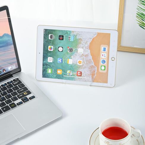 10 قطع من حامل عرض الكتب الأكريليك مع حافة، حامل عرض حامل من الأكريليك الشفاف مقاس 4 × 3، حامل كتب صغير للأجهزة اللوحية لعرض الصور والكتب وأوراق الموسيقى والأقراص المضغوطة وأجهزة الكمبيوتر المحمولة in Kuwait