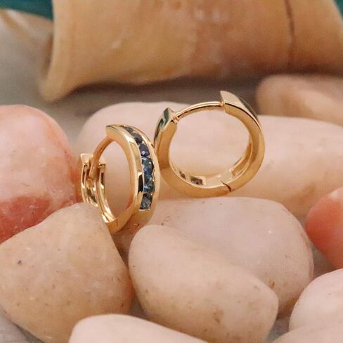 مجموعة Dazzlingrock دائرية من الياقوت الأزرق للسيدات والرجال للجنسين أقراط هوجي هوب in Saudi Arabia