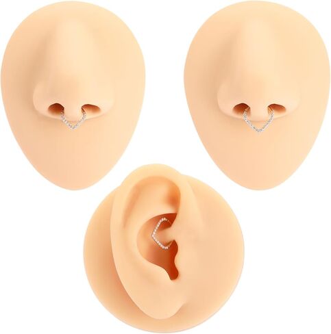 GAGABODY 14K الصلبة الذهب الحاجز المجوهرات الذهب الأصفر 16G الحاجز خواتم الدمعة سلس الأنف الدائري هوب الغضروف أقراط للنساء Daith القرط الزنمة اللولب ثقب المجوهرات in Kuwait