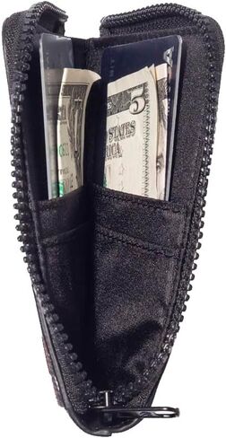 Thread Wallets Utility Zip Around Wallet - Leather Wallet with Zipper for Men and Women, RFID Blocking Card Holder, Small Leather Wallet, Zip Wallet, Zippered Wallet, RFID Wallet (Off White) in Saudi Arabia