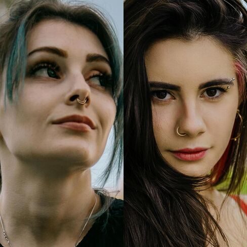 funtopia 18g حلقات الأنف الأطواق، 6 قطع 316l الجراحية الصلب هوب حلقات الأنف للنساء الرجال، الذهب تشيكوسلوفاكيا الفرس يتوقف حلقة الحاجز حلقة مزدوجة هوب، 8mm الشفاه دايث روك محارة هيئة ثقب المجوهرات in Kuwait