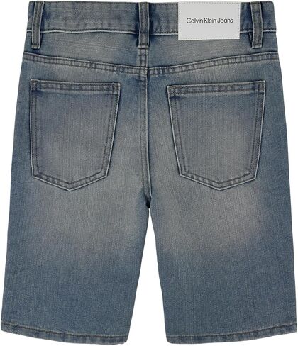 Calvin Klein Boys' Relaxed Fit Denim Shorts, 5-Pocket Style, Zipper Fly & Button Closure in Saudi Arabia