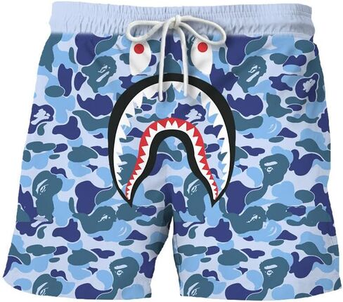 Shark Camo Unisex Pants Sport Pants Casual Shorts Beach Shorts Swimming Pants in Saudi Arabia