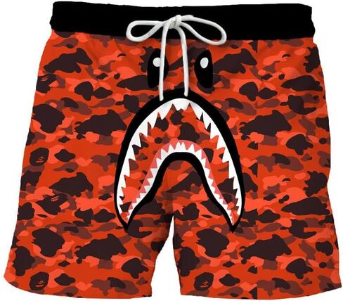 Shark Camo Unisex Pants Sport Pants Casual Shorts Beach Shorts Swimming Pants in Saudi Arabia