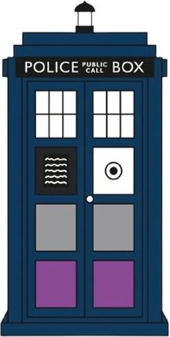 Rainbow Pride Police Box, Perfect Gift for Doctor Who Fans, Trans Tardis Pin, Transgender Pin, Transgender Day Gift, Inspired enamel pin, A police box with Pride colours in Saudi Arabia