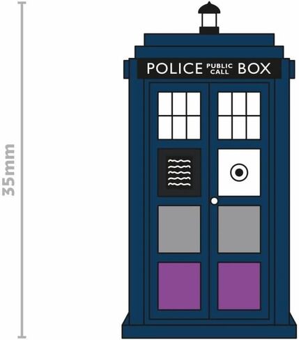Rainbow Pride Police Box, Perfect Gift for Doctor Who Fans, Trans Tardis Pin, Transgender Pin, Transgender Day Gift, Inspired enamel pin, A police box with Pride colours in Saudi Arabia