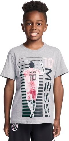 Boys' Lifestyle Short Sleeve T-Shirt, Standard Fit Graphic Tee, Cotton Blend Fabric in Saudi Arabia