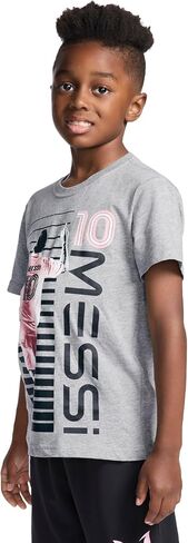 Boys' Lifestyle Short Sleeve T-Shirt, Standard Fit Graphic Tee, Cotton Blend Fabric in Saudi Arabia