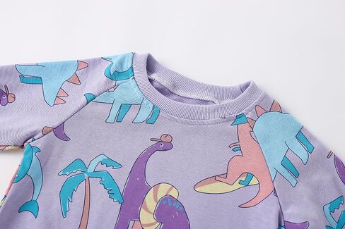 Girls Sweatshirts for Toddler Clothes Unicorn Crewneck Pullover Girl Top Long Sleeve Jumper fall for Kids 1-7 Years in Kuwait