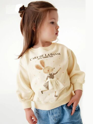 Girls Sweatshirts for Toddler Clothes Unicorn Crewneck Pullover Girl Top Long Sleeve Jumper fall for Kids 1-7 Years in Kuwait