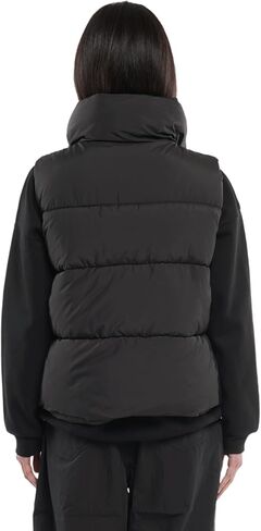 Women's Puffer Vest, Sleeveless Bubble Winter Vests Outerwear with Pockets, Casual Versatile Padded Warm Puffy Gilet in Kuwait