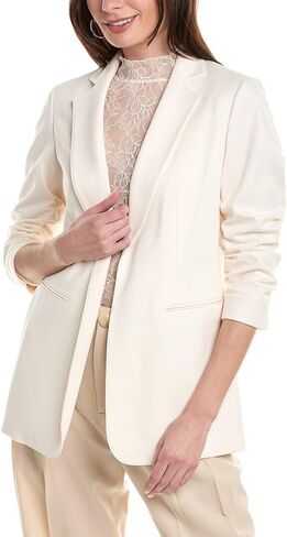سترة Anne Klein للسيدات من NYC ذات أكمام مضغوطة مفتوحة، Marshmallow in Kuwait