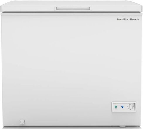 هاميلتون بيتش HBFRF700-WHITE-COM، ديب فريزر أفقي، 7 قدم مكعب. قدم. سعة، ترموستات قابل للتعديل - سلة سلكية مطلية بالفينيل قابلة للإزالة - تصريف سهل لإزالة الجليد، أبيض in Kuwait