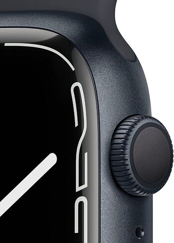 Apple Watch Series 7 (نظام تحديد المواقع + شبكة خلوية، 41 ملم) - هيكل أزرق من الألومنيوم مع حزام رياضي باللون الأزرق Abyss (إصدار Premium متجدد) in Kuwait