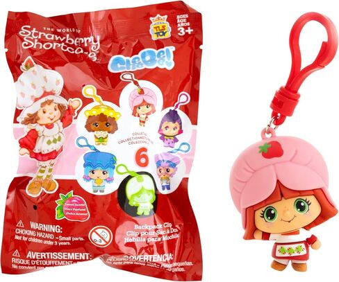 The Loyal Subjects Strawberry Shortcake Mystery Blind Bag 2.5-inch Cheebee Keychain Figure 3-Pack - Receive 3 Mystery Blind Bag Cheebee Keychain/Backpack/Clip-on Figures in Saudi Arabia