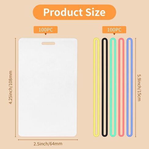 100 Pack 5 Mil Laminating Pouch with Clear Loop 2 1/2" x 4 1/4" Luggage Tag Laminating Pouches with Slot Hole Thermal Laminate Pouch Tags Kit Resealable for Work Permits Pass Cards Student ID Cards in Saudi Arabia