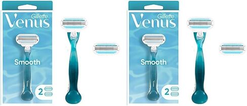 Gillette Venus Smooth Womens Razor, Includes 1 Handle, 2 Razor Blade Refills in Saudi Arabia