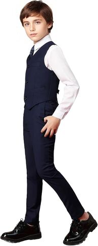 Yanlu 5 Piece Boy's Formal Suits Jacket+Vest+Pants+Shirt+Tie Kids Tuxedos 7 Colors in Saudi Arabia