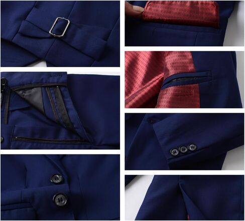 Yanlu 5 Piece Boy's Formal Suits Jacket+Vest+Pants+Shirt+Tie Kids Tuxedos 7 Colors in Saudi Arabia