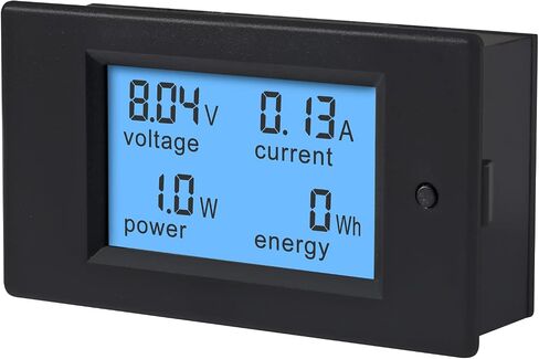 2 Pack DC 6.5-100V 0-20A LCD Display Digital Ammeter Voltmeter Multimeter Current Voltage Power Energy Battery Monitor Amperage Meter Gauge in Saudi Arabia