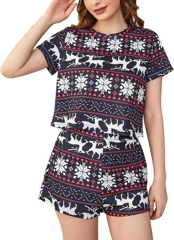 Women's Valentines Day Pajamas Short/Long Sleeve or Tank Top Sleepwear 2 Piece Pajama Set in Kuwait