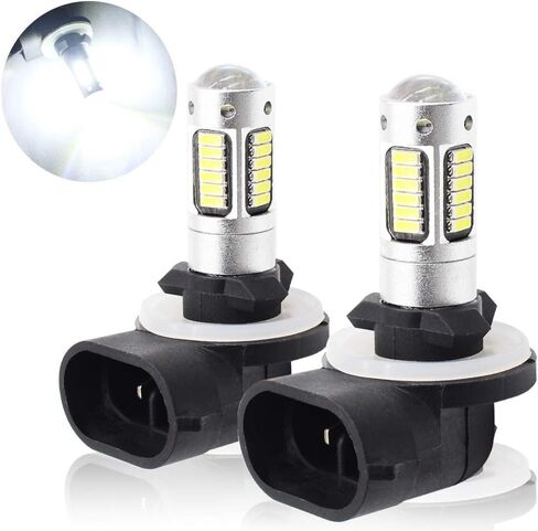 AC/DC9-30V 1200LM 881 889 886 894 896 مصابيح LED للضباب فائقة السطوع 4014 30-SMD رقائق LED بديلة لأضواء الضباب أو مصابيح DRL، 6000K-6500K، زينون أبيض (عبوتان) in Kuwait