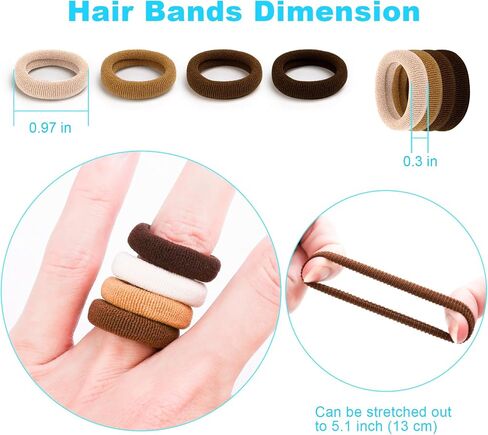 Baby Hair Ties, Cotton Toddler Hair Ties for Girls, Kids Seamless Hair Bands, Girls Elastic Ponytail Holders, Diameter 0.97 Inch and Assorted Colors by Qarwayoc in Saudi Arabia