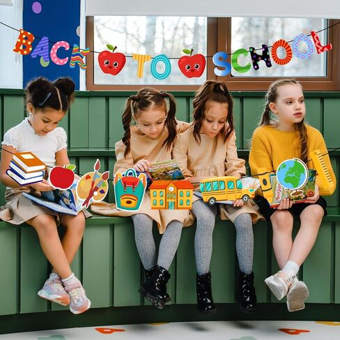 Back to School Banner Back to School Decorations, 2 Strings First Day of School Banner for Welcome Back to School Decorations, Back to School Sign Backdrop, Welcome Back to School Hanging Decor in Saudi Arabia